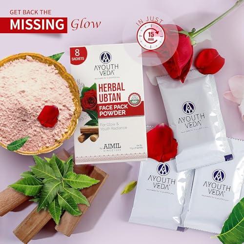 Generic Herbal Ubtan Face Pack Powder for Glowing & Rejuvenating Skin| Fights Acne, Dull Skin & Dark Spots| Makes Skin Soft & Supple (10g x 8 Sachets) (Pack of 1)