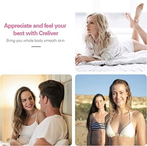 Creliver Creliver Laser Hair Removal for Women and Men at-Home, IPL Hair Removal 550,000 Flashes Painless Facial Hair Removal Device for Arms Bikini Line Armpits Legs Permanent, 1 Count