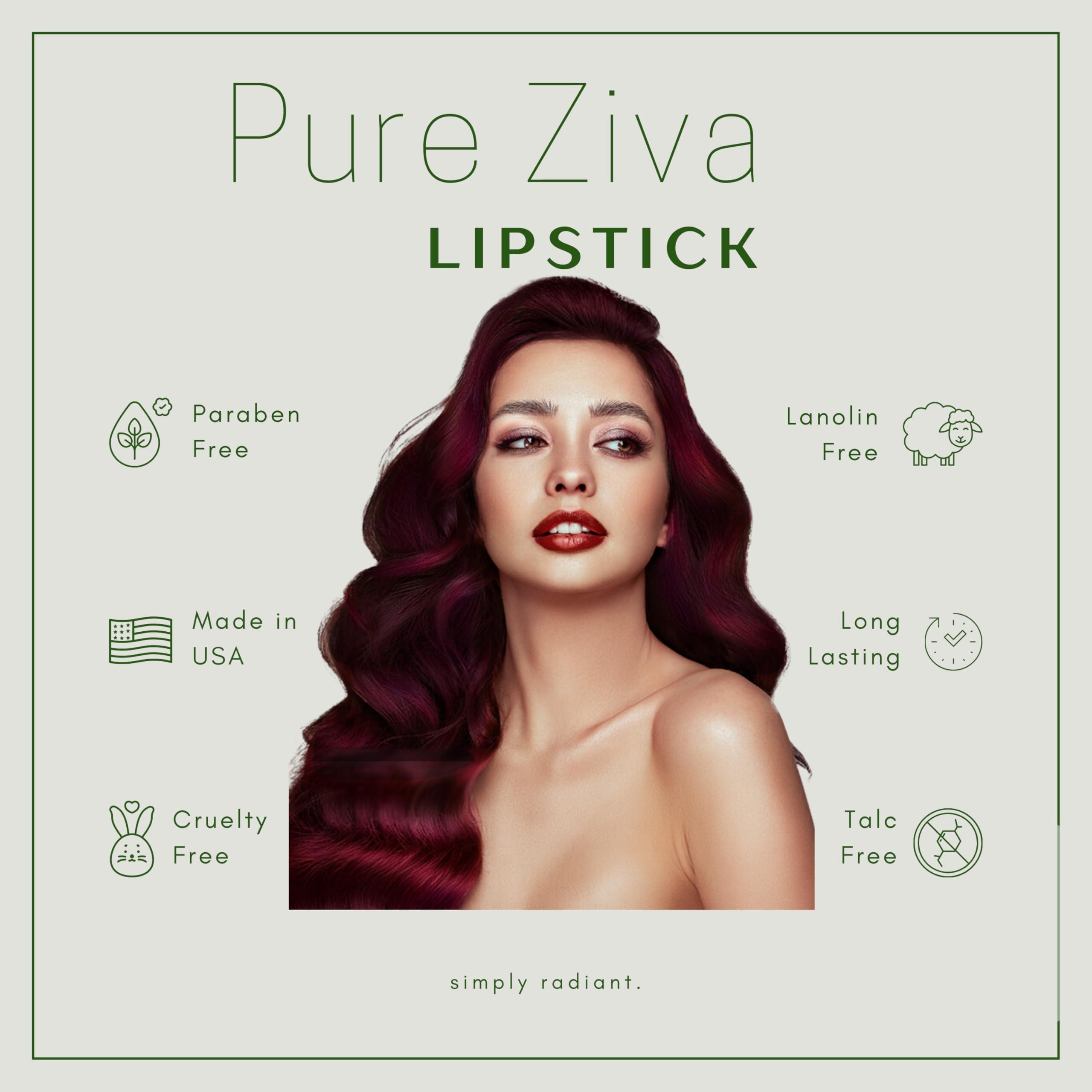 Pure Ziva Pure Zivaª Au Naturel Pink Brown Nude Natural Moisturizing Lip Cream Lipstick Color Paraben, Lanolin & Cruelty Free, No Animal Testing