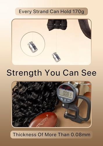 Triippy TRIIPPY Raw Human Hair Bundles,Triple Lifespan Than Regular Virgin Hair No.1 Sales Of Raw Hair Bundles,26 28 30 Inches Cambodia Raw Deep Wave 3 Bundles, Keep Soft and Smooth After Multiple Washes