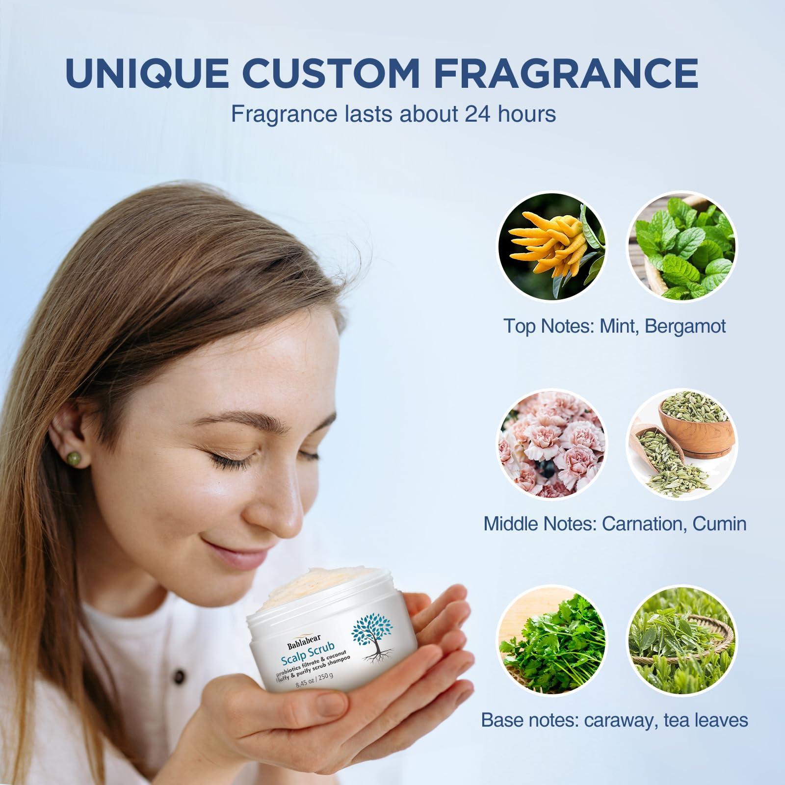 Bablabear Bablabear Scalp Exfoliator Scrub,Itchy Scalp Treatment for Dandruff,Hair Scrub, No Sulfate Hair Scrub To Soothe a Dry, Flaky,Scalp,Removes Buildup,Clarifying Shampoo With Scrubber