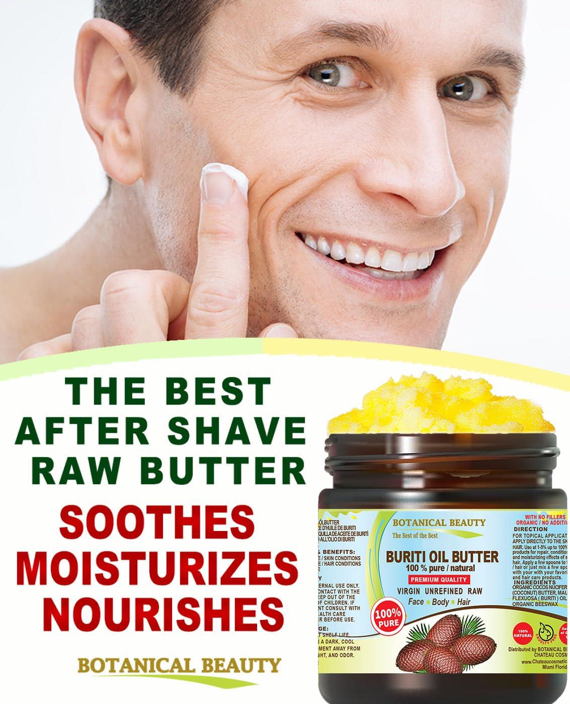 Botanical Beauty Botanical Beauty BURITI FRUIT OIL BUTTER Pure Natural Virgin Unrefined RAW 4 Fl. Oz.- 120 ml for FACE, SKIN, BODY, DAMAGED HAIR, NAILS. Natural sources of vitamin C and vitamin E