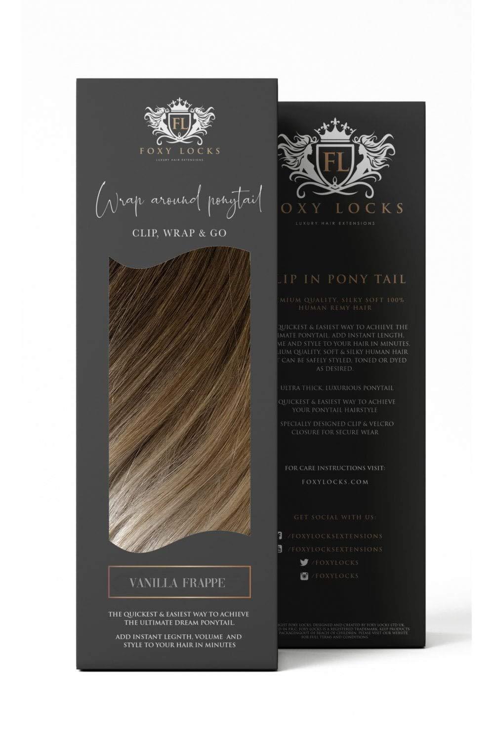 Foxy Locks Foxy Locks Vanilla Frappe - Wrap Ponytail Clip In Hair Extensions 12 / 16 / 22 / 26 INCH 16" | 120g