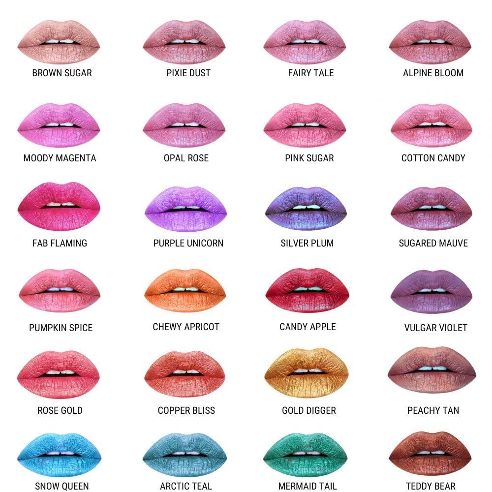 Aromi Aromi Teal Blue Metallic Liquid Lipstick | Turquoise, Sea Foam Lip Color with Shimmery Finish, Vegan, Cruelty-free, Long-lasting, Smudge Proof (Arctic Teal)