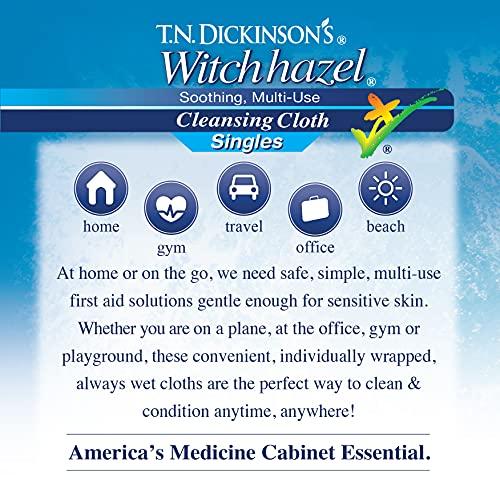 T.N. Dickinson's T.N. Dickinson's Witch Hazel On-The-go Multi-use Cleansing Cloth Towelette Singles, 14 Count