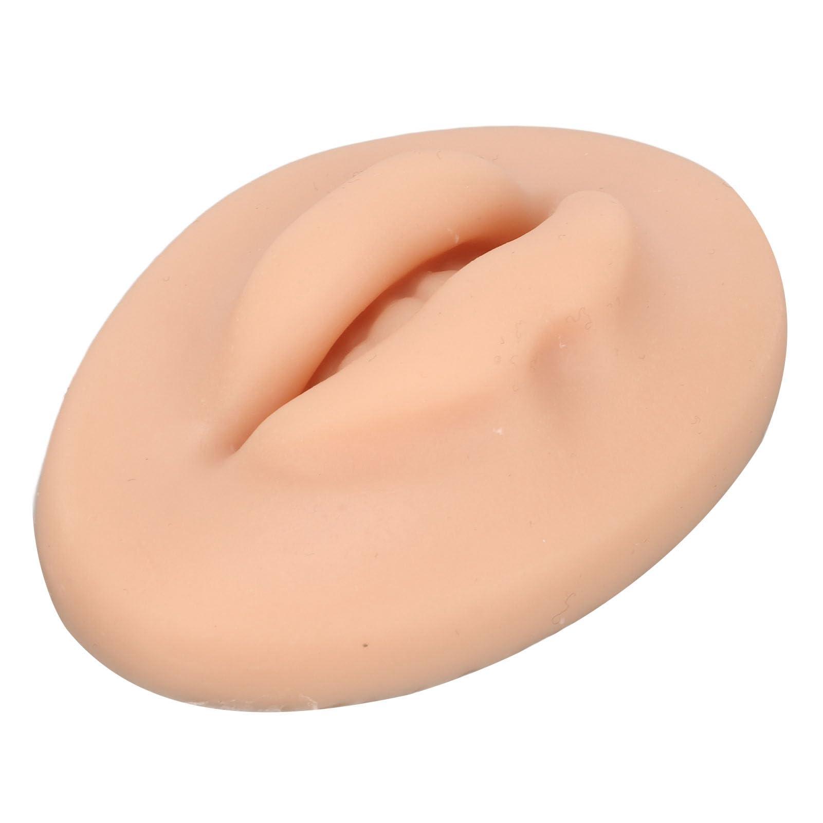 Diydeg Diydeg Fake Lips, 10PCS Silicone Soft Flexible 3D Open Mouth Easy to Apply Colour Practice Lips Highly Reproducible Portable Silicone Lips Model for Makeup Practice (Dark Skin