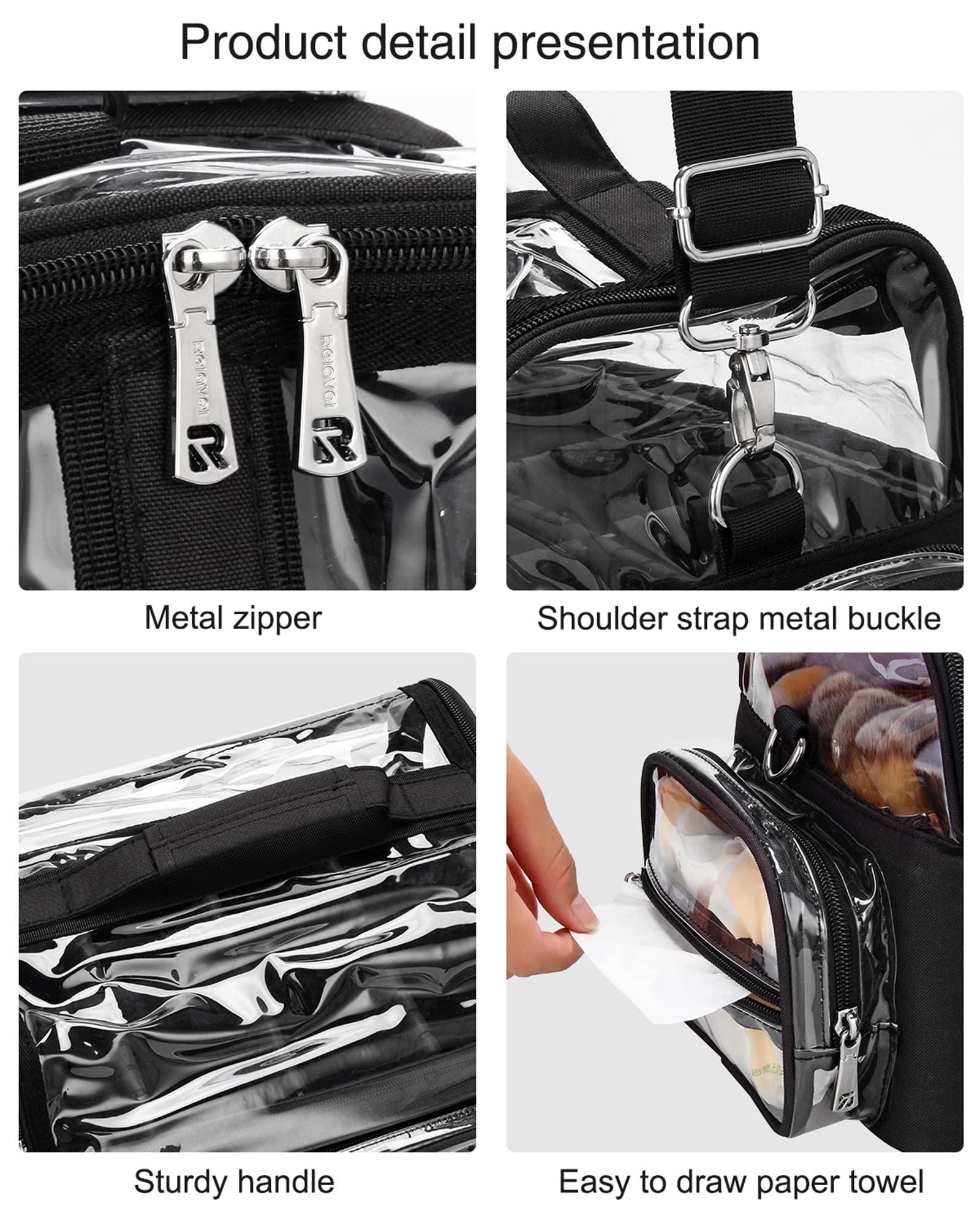 NAONAYA Makeup Brush Case, Extra Large Makeup Brush Bag XL Professional Makeup Artist Must Haves Travel Case with Stand Up Brush Slots Cosmetic Organizer Bag, Full Open Easy to Access, with Adjustable Strap