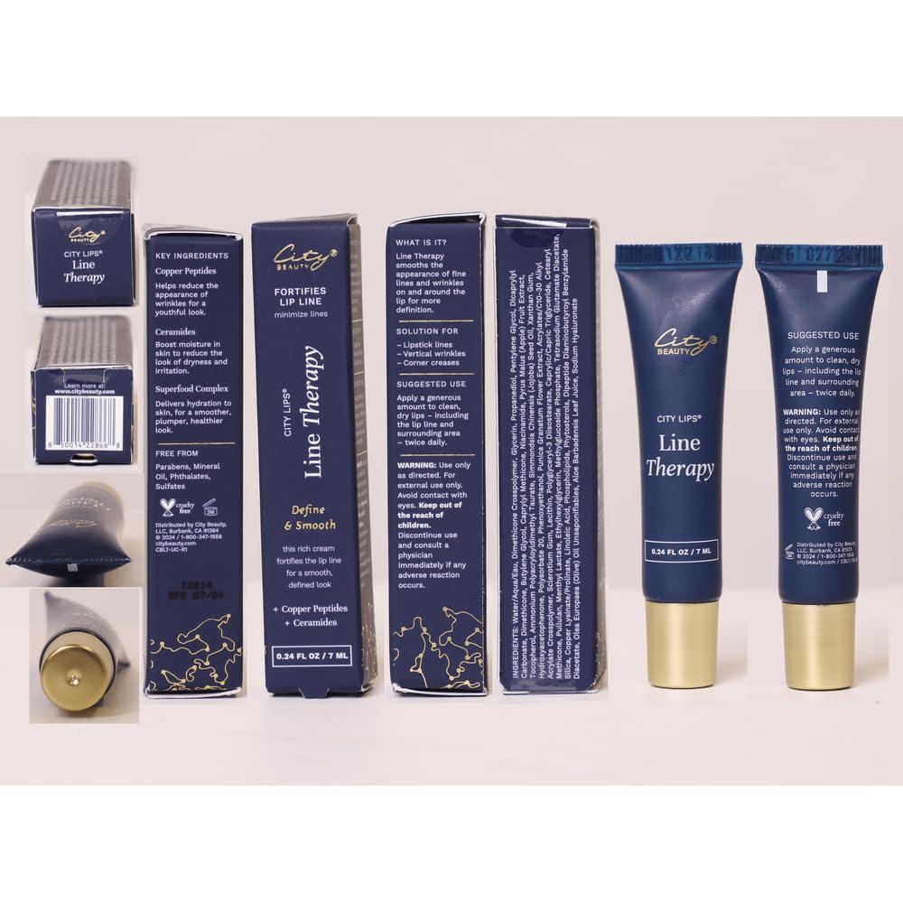 City Beauty City Beauty City Lips Line Therapy - Lip Line Fortifying Treatment - Defining & Smoothing - Solution for Lipstick Lines, Vertical Wrinkles, Corner Creases - Anti-Aging Cruelty-Free Skin Care