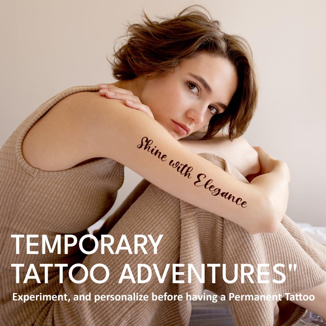TESFANS Custom Temporary Tattoos, Personalized Temporary Tattoos with Name Text Letters, Create Your Own Temporary Tattoo, Custom Fake Tattoos for Adults Men & Women, Realistic Temporary Tattoos for Gifting