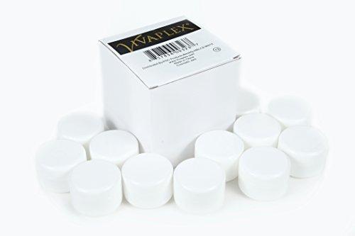 Vivaplex Vivaplex, 12, White, 4 oz Cosmetic Jars, with Inner Liners and Dome Lids