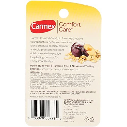 Carmex Carmex Comfort Care Colloidal Oatmeal Lip Balm, Sugar Plum .15oz (Pack of 3)