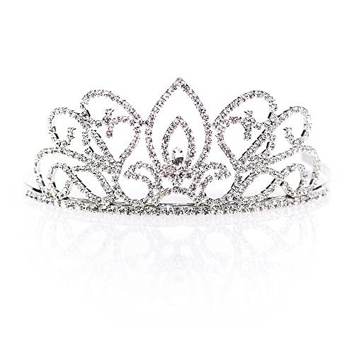 Anderson's Anderson's Adela/Cleo 5-Piece Crystal Tiara Set, Pageant Crowns, Wedding Tiaras, Queen and Princess Prom Tiaras Set Homecoming, Pageant, Wedding, School Dance, Award, Costume, Party, Event