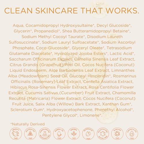 InstaNatural InstaNatural Vitamin C Cleanser Face Wash, Brightens and Reduces Signs of Aging, Fine Lines and Uneven Texture, with Coconut Water and Aloe Vera, 6.7 FL Oz - 3 Pack