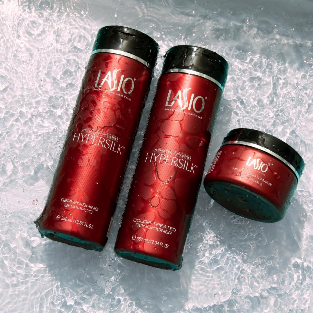 Lasio Lasio Keratin-Infused Hypersilk Intense Hair Repair and Healthy Hair Kit - Contains Professional Salon Level Grade Shampoo, Conditioner, and Masque - All In One Hair Kit