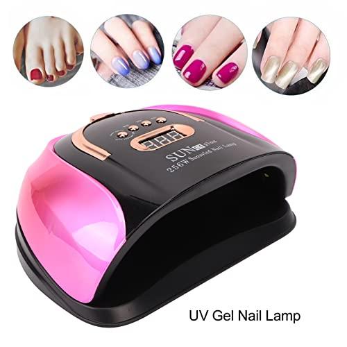 Yosoo Nail Art 256W LED Nail Lamp for Gel Polish, Tools Curing Lamps Fast LED Dryer Nail Curing Light with 57Lamp Beads,Nail Art Salon Accessories with 4 Timers Portable