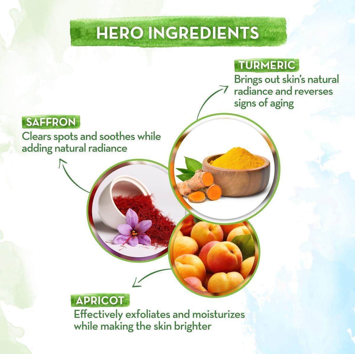 MAMAEARTH Mamaearth Ubtan Face Pack with Turmeric & Saffron | De-Tan Mask Helps Remove Tanning & Restore Natural Glow | Helps Make Skin Soft & Supple | 3.53 Oz (100g)