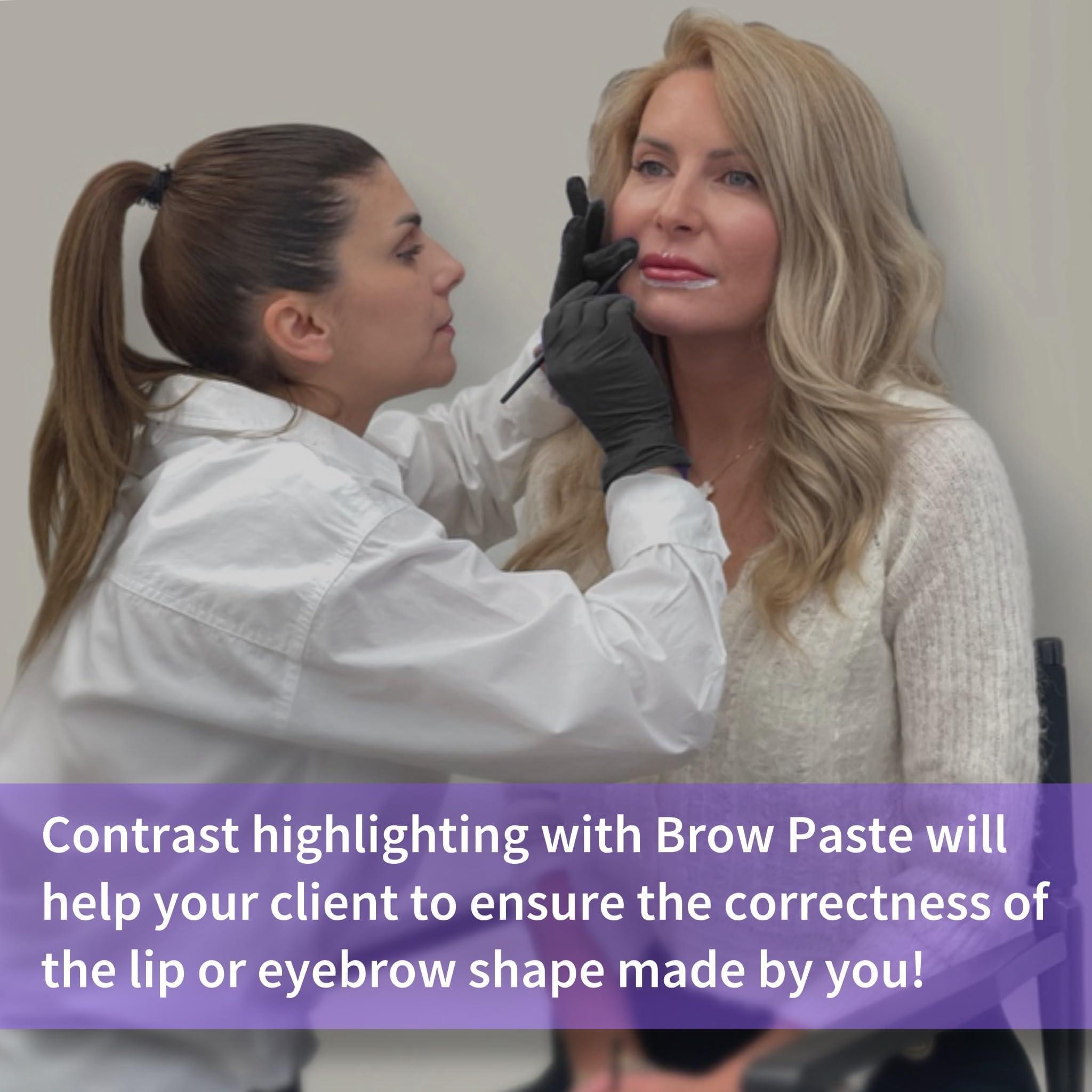 Ink Permanent Eyebrow White Mapping Paste [Large 15g Bottle] Brow Mapping Paste, Eyebrow Contour for Microblading and PMU Supplies, Brow Design, Draw or Sketch the Shape