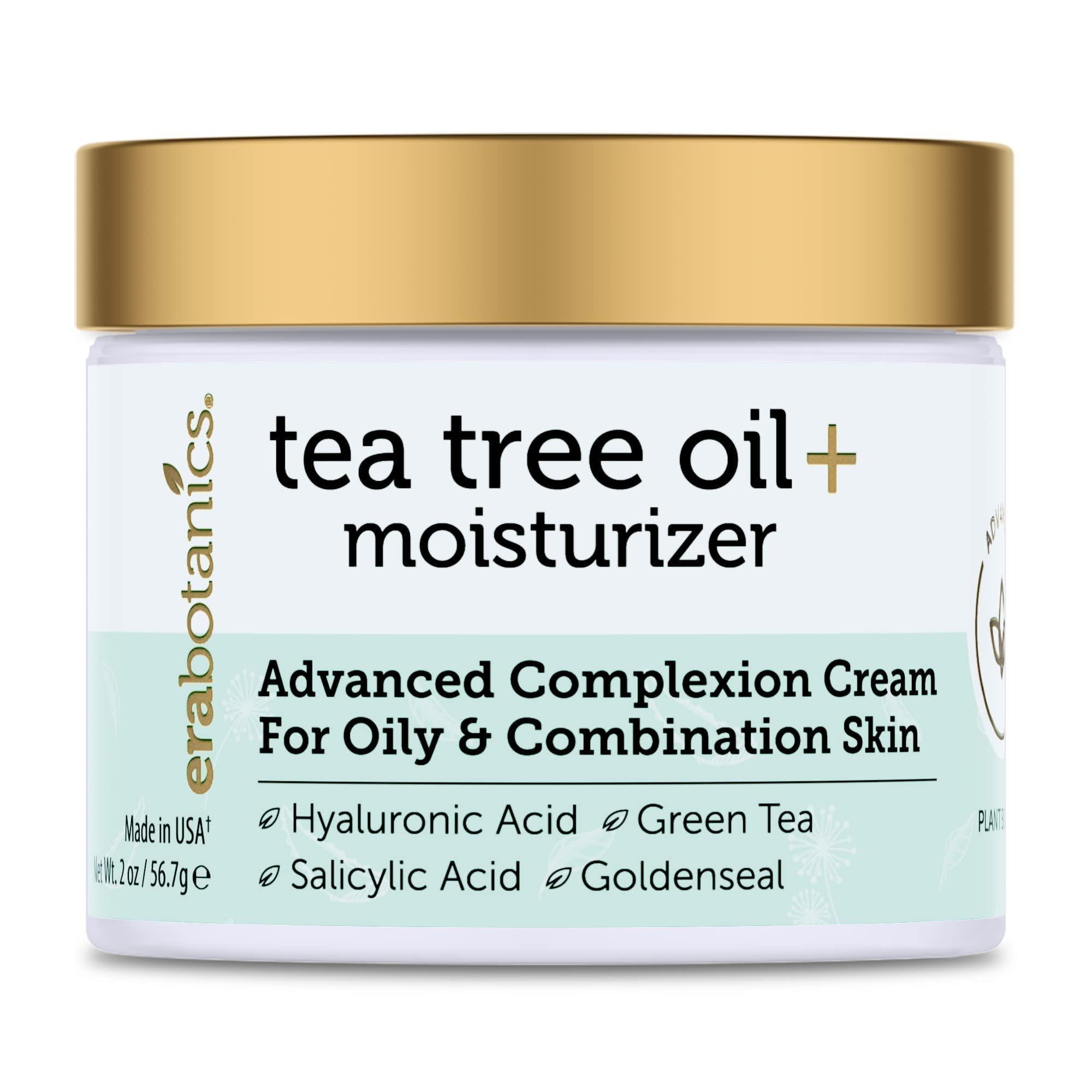 Era Organics Era Organics Tea Tree Cream Face Moisturizer for Oily Skin - Advanced 7X Balancing Oily Skin Moisturizer - Non-Greasy Moisturizer - Tea Tree Oil for Skin