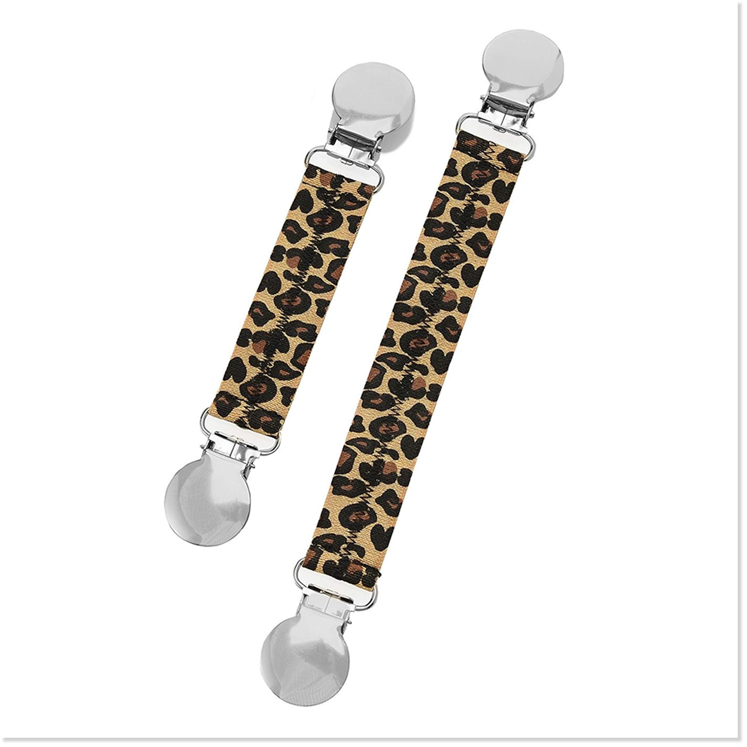 Boottique Proudly Made in USA! Belly Up! Bands-Maternity Waistband Extender, Pant Clips, Belly Bands, Pregnancy Expander Elastic (Set of 2) (Cheeta)