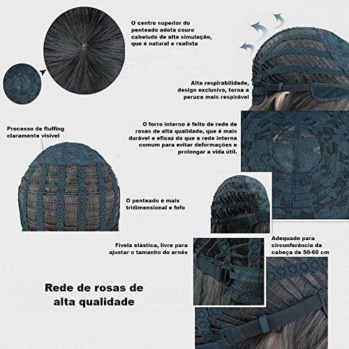 N\P Dark Blue Descendants 2 Large Wavy Wigs Set, Long Curly Hair Style, Suitable for Women Dress, Cospaly, Party Prom Hairstyles