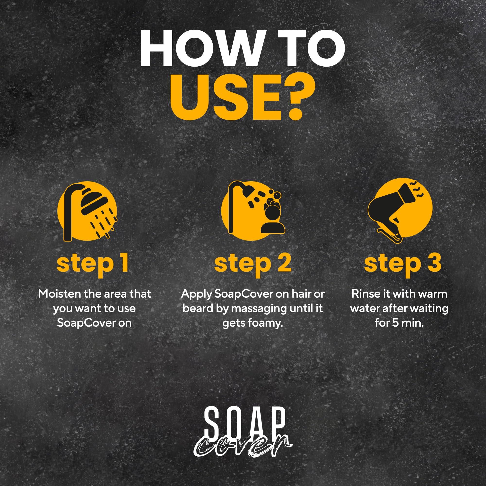 SOAP COVER SOAP COVER Black Soap for Gray Hair, Gray Hair Reverse Bar Shampoo, 1.7 Oz