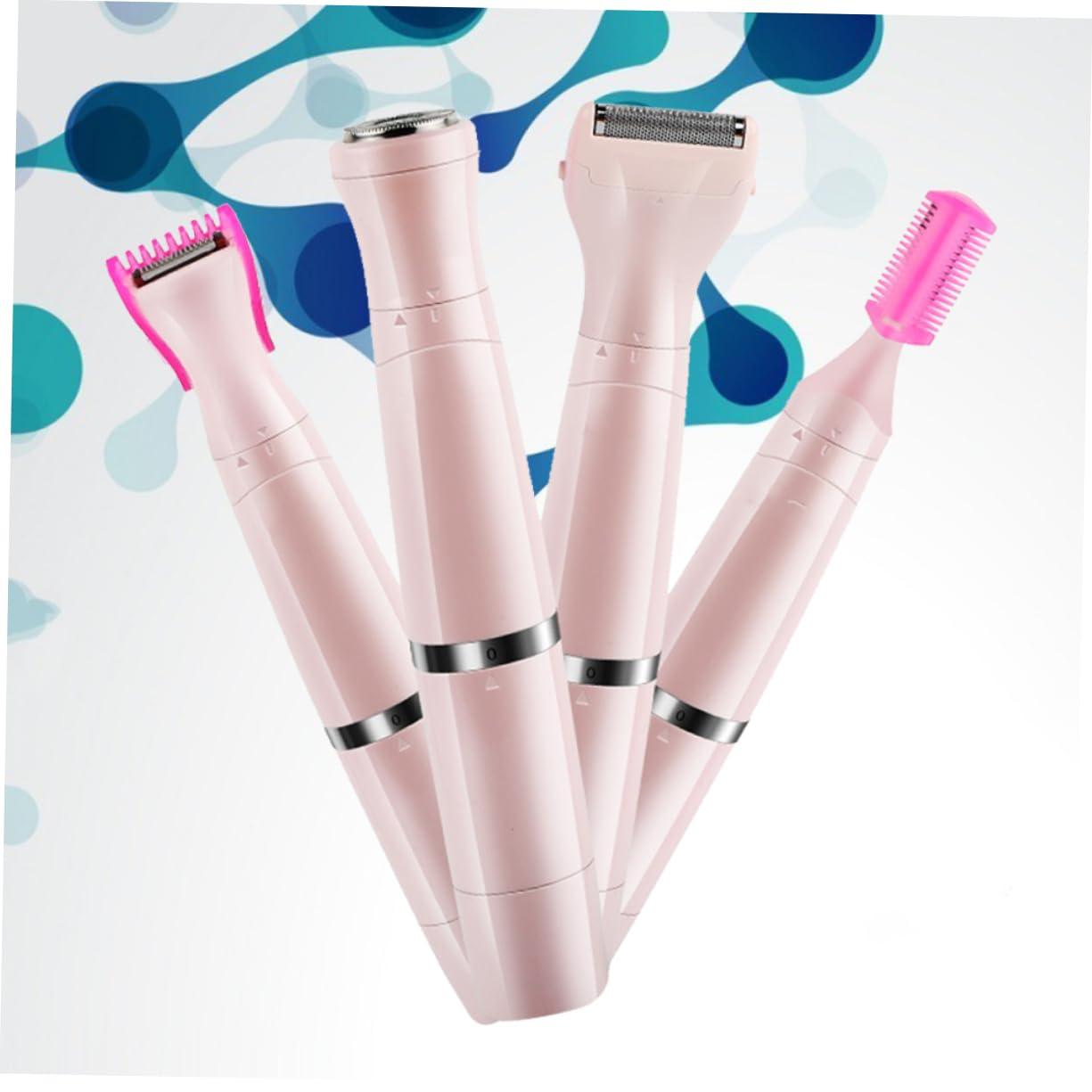 NOLITOY NOLITOY 4-in-1 Electric Women's Shaver Bikini Trimmer Armpit Shaving Device Body Hair Trimmer Pink