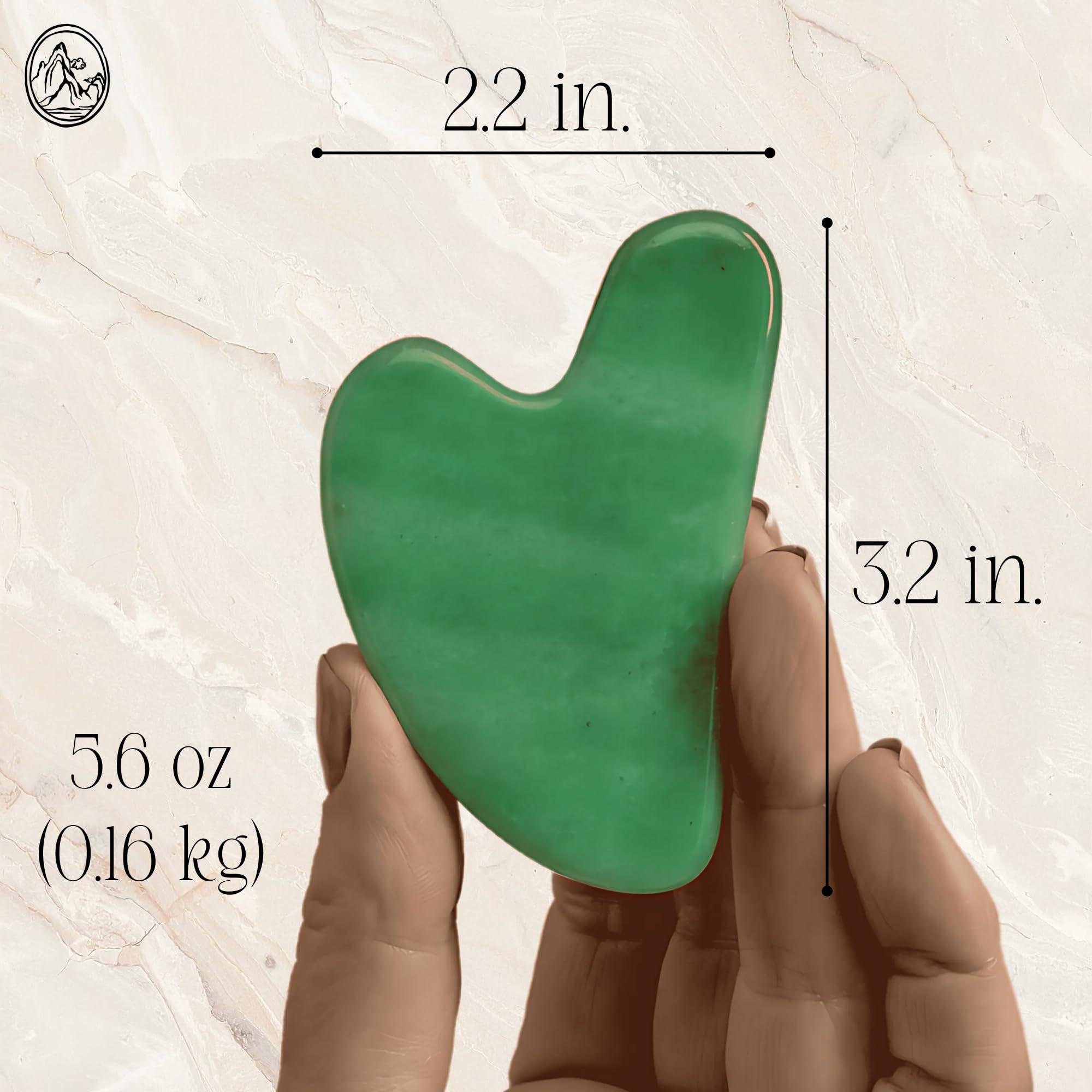 Mount Lai Mount Lai Jade Gua Sha Facial Tools, Face Sculpting Skin Care Guasha Tool for Face and Body, Self Care Facial Massager to Relieve Muscle Tension and Reduce Puffiness