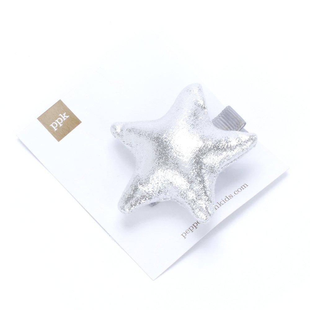 Peppercorn Kids Girls Shiny Star Large Hair Clip - Silver