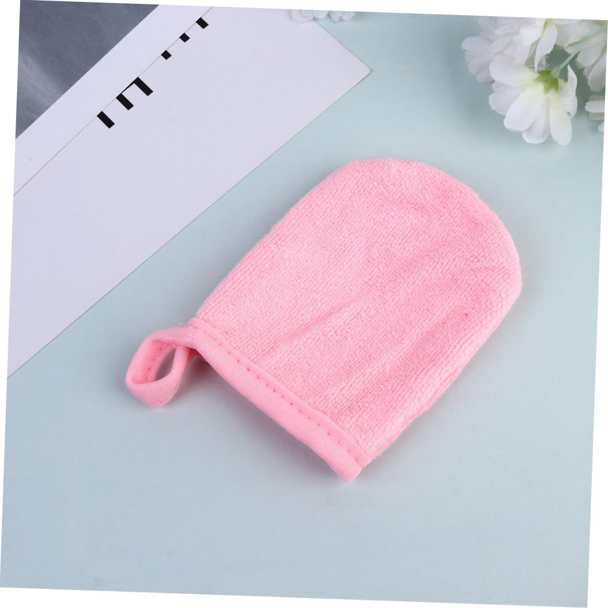 Healeved Healeved 3pcs Makeup Remover Gloves Facial Exfoliating Gloves Lint Wipes Makeup Wipes Scrub Gloves Exfoliating Nail Wipes for Gel Polish Face Wipes for Oily Skin Scrubber Skin Wipes Pink