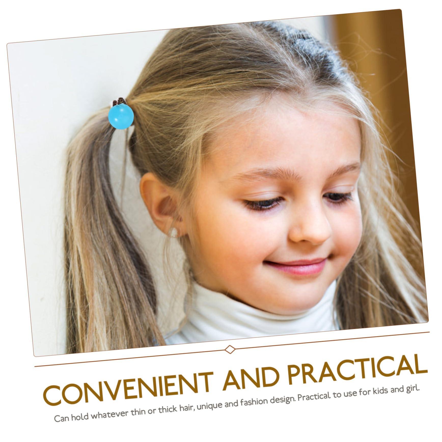 Gogogmee Gogogmee 24 Pcs Hair Ties Bracelets Plastic Hair Ties Colorful Hair Ties with Balls Stretchy Hair Ties