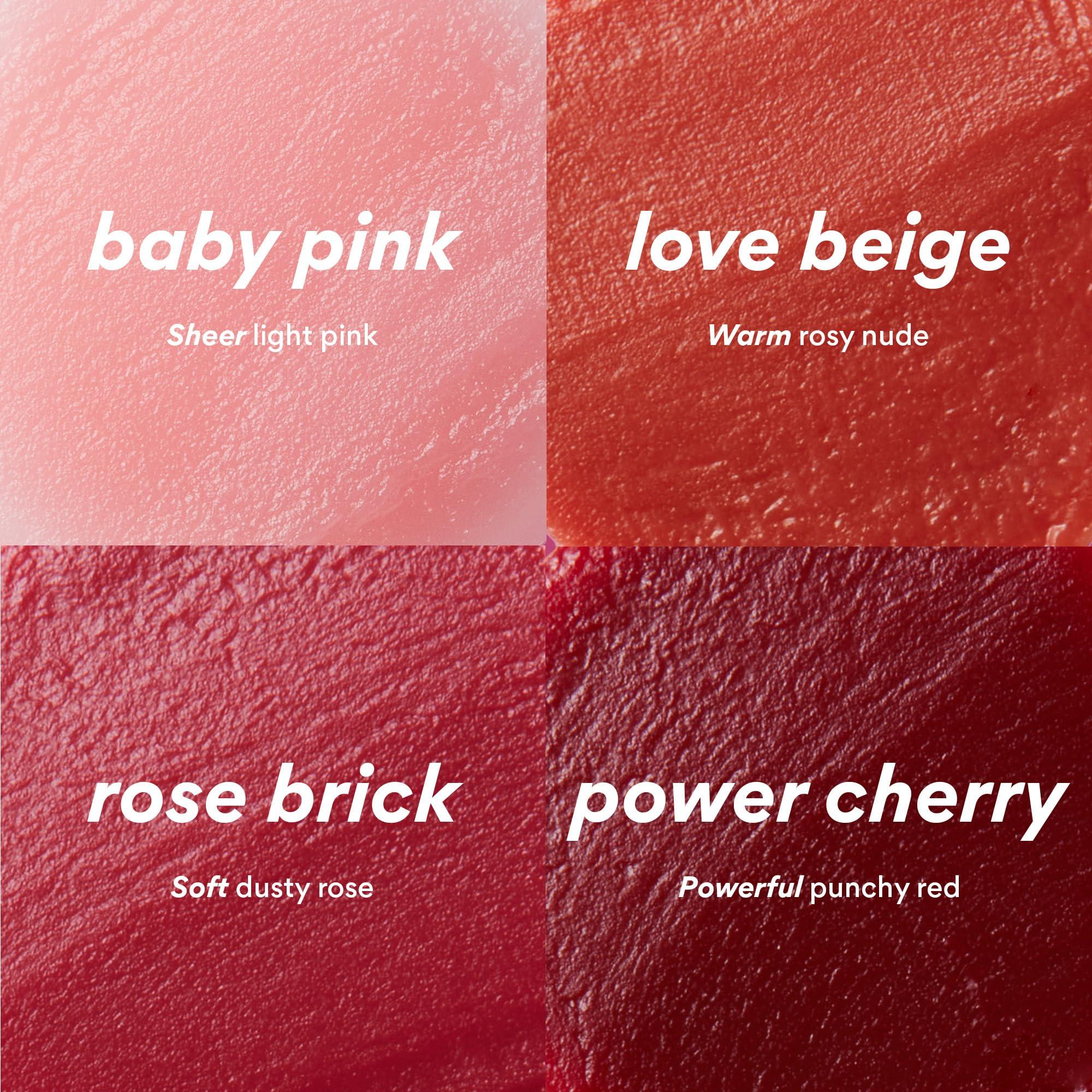 innisfree innisfree Dewy Tint Lip Balm with Hydrating Hyaluronic Acid and Ceramides, Tinted Korean Lip Balm, Power Cherry