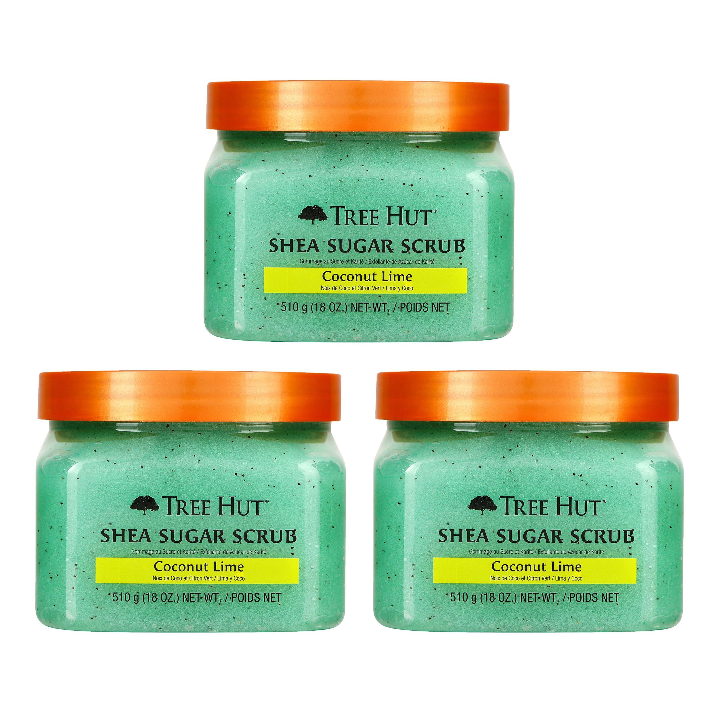 Tree Hut Tree Hut Shea Sugar Scrub, Coconut Lime, 18 Ounce (Pack of 3)