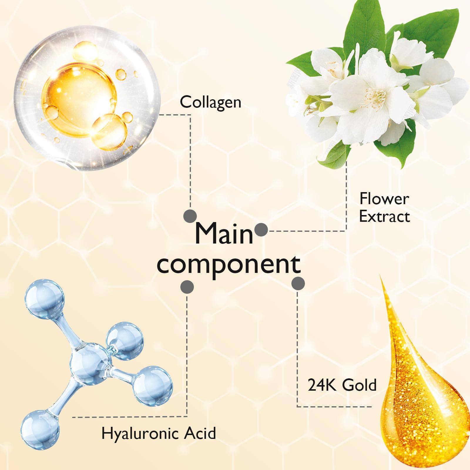 Adofect Adofect 25 Paris Under Eye Patches 24k Gold Under Eye Mask for Puffy Eyes and Dark Circles Treatments, Under Eye Bags Treatment Collagen Gel Pads for Beauty & Personal Care, Gold