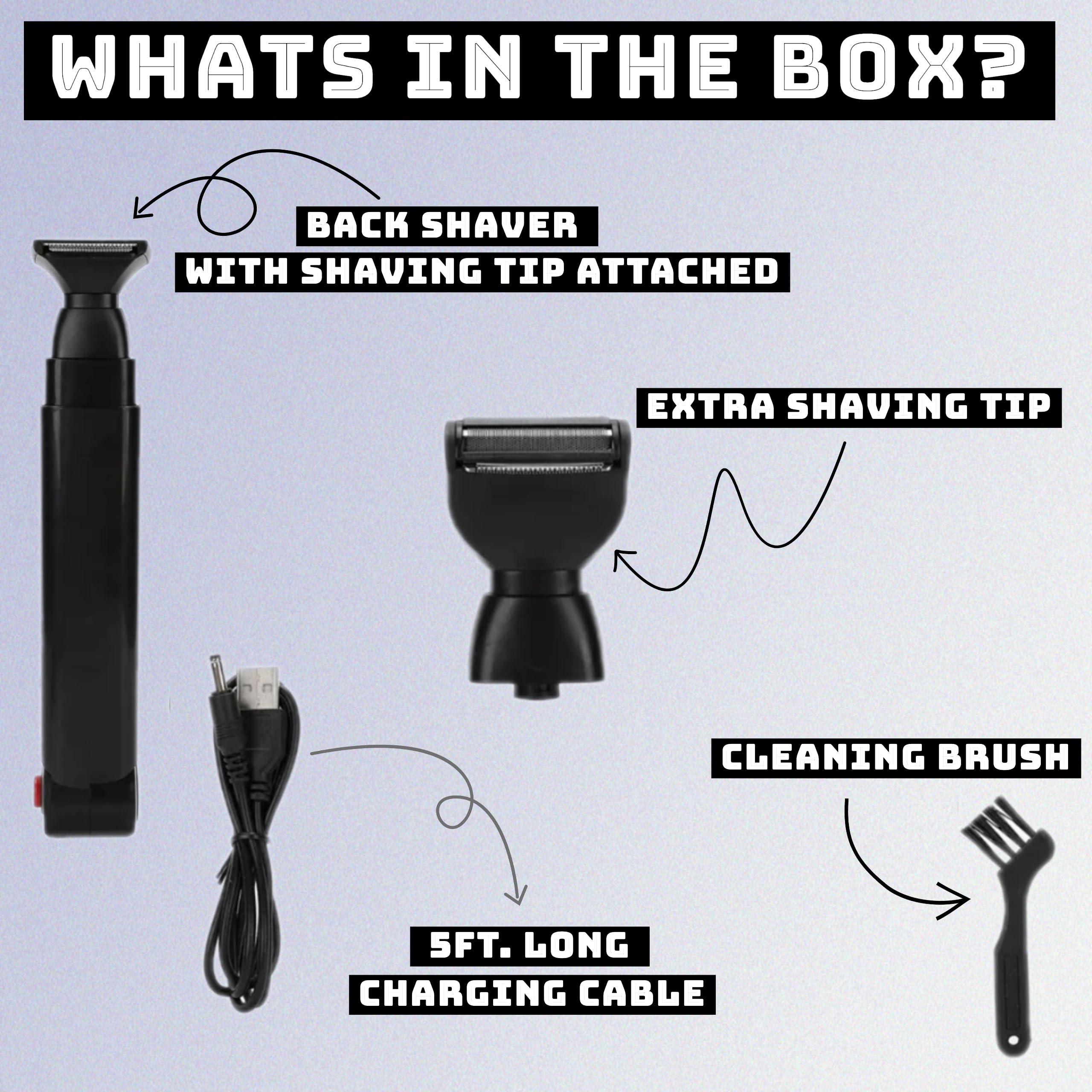 Splendor Luxury Ultimate Electric Back Shaver for Men - Rechargeable Long Handle Body Groomer - Premium Back & Body Groomer with Electric Precision