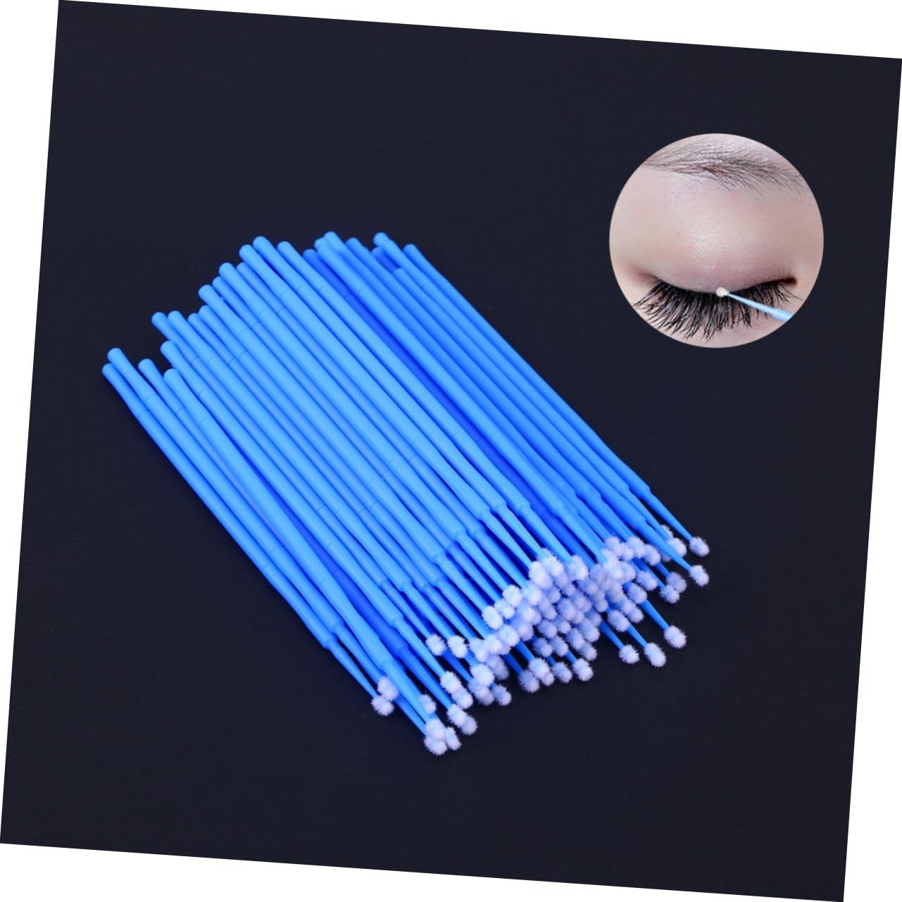 Baluue 100pcs Applicator Brush Cotton Swabs Microblading Applicator Stick Blue Baluue