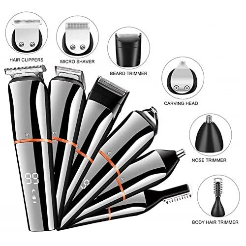ZCXJMH Professional Hair Clippers for Men, Digital display all in one hair trimmer for men nose eyebrow beard trimmer body groomer electric hair clipper set