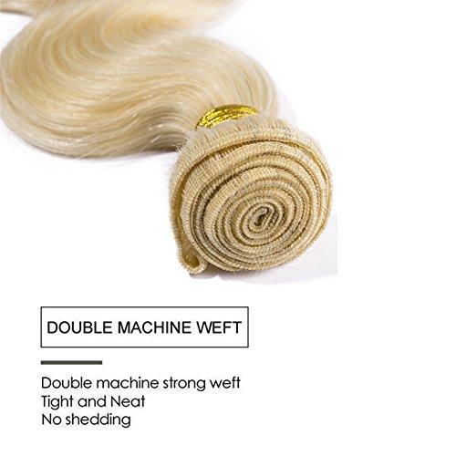 MY-LADY MY-LADY 613 Blonde Hair Bundles Weft Human Hair Weave Grade 7A Quality Hair Extensions 10-24inch Weave Weft Thick Body Wave 10" / 10 inch #613 Bleach Blonde 100g