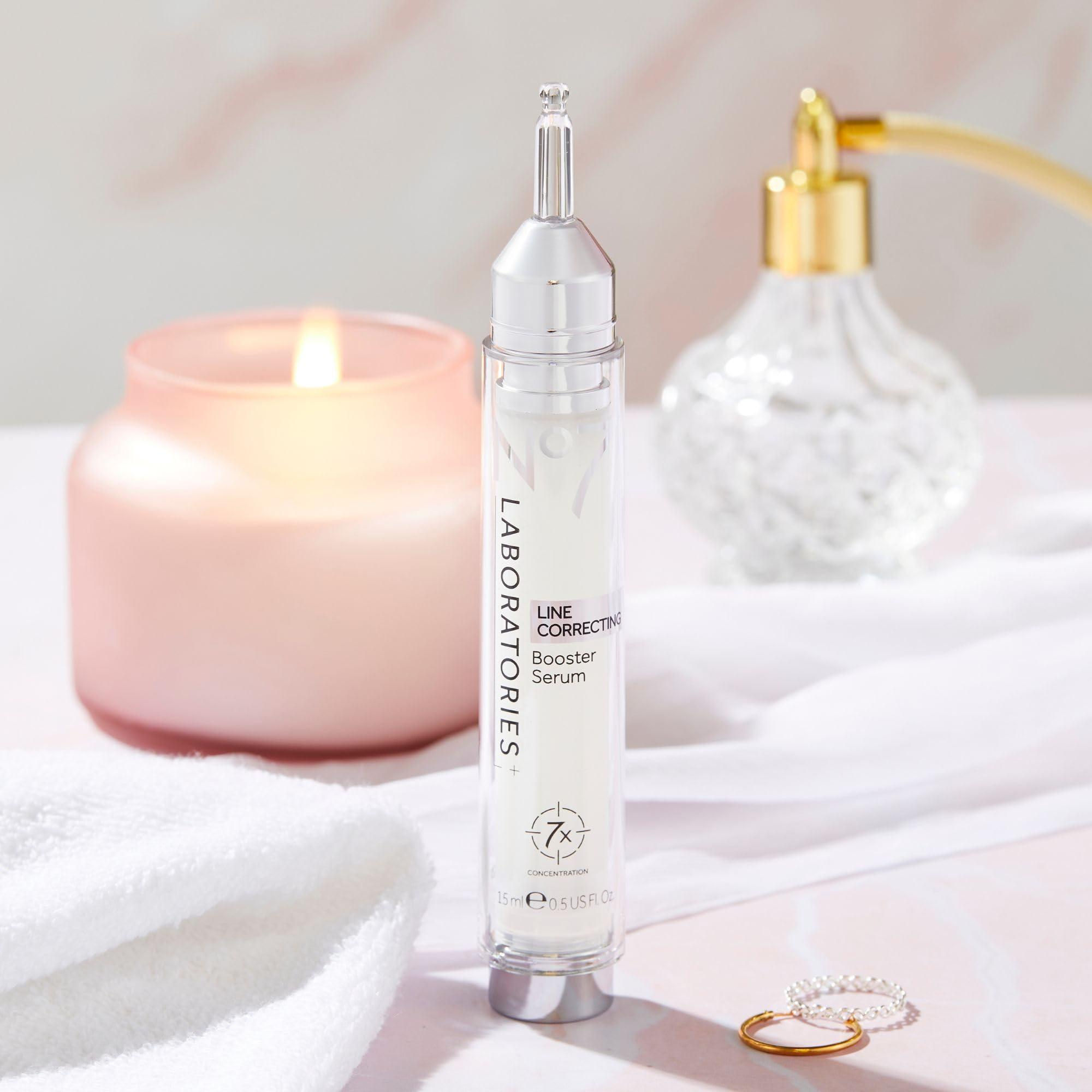 No7 No7 Laboratories Line Correcting Booster Serum - Potent Collagen Peptide Serum for Fine Lines and Wrinkles - Moisturizing Formula for All Aging Skin Types (25 ml)