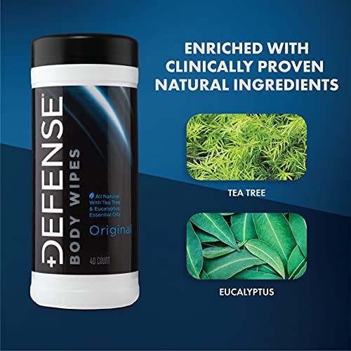 Defense Soap Defense Soap Original Body Wash Shower Gel 8 Oz (Pack of 2), Defense Original Body Wipes 40 Count, & Defense Antifungal Medicated Bar Soap