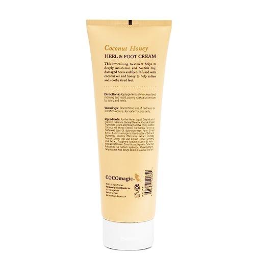 Cocomagic Cocomagic Coconut Honey Heel & Foot Cream - w/Coconut Oil, Honey, & Botanical Extracts | Moisturize Dry, Cracked Feet | Softens & Smooths | Non Greasy | Made in USA, Cruelty & Paraben Free (8 Oz)