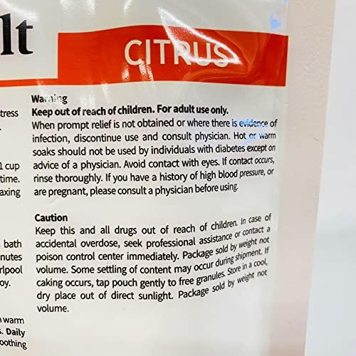 Daily Care Post Workout Recovery Magnesium Bath & Foot Soak Epsom Salt Citrus Reduce Inflammation Soothe Muscles - 2lbs