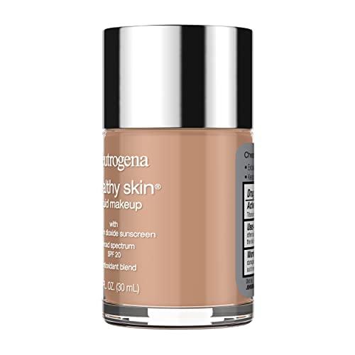 Neutrogena Neutrogena Healthy Skin Liquid Makeup Foundation, Broad Spectrum SPF 20 Sunscreen, Lightweight & Flawless Coverage Foundation with Antioxidant Vitamin E & Feverfew, 135 Chestnut, 1 fl. oz