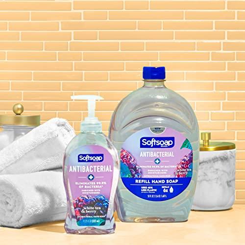Softsoap Softsoap Antibacterial Liquid Hand Soap Refill, White Tea & Berry Scented Hand Soap, 50 Ounce (Pack of 2)