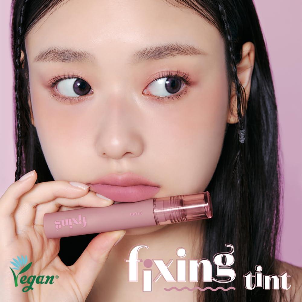 ETUDE ETUDE Fixing Tint #18 Cool Pink on Top | Long Lasting High Pigmented Liquid Lipstick | Waterproof Lightweight Matte Finish Lip Stain | Full Coverage | Korean Makeup, Kbeauty, Perfect for Gift