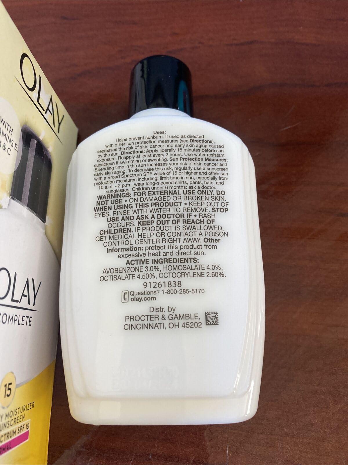 Olay Olay Complete All Day Moisturizer With Sunscreen Broad Spectrum Spf 15?normal 6.0 Fl Oz (Pack of 2)