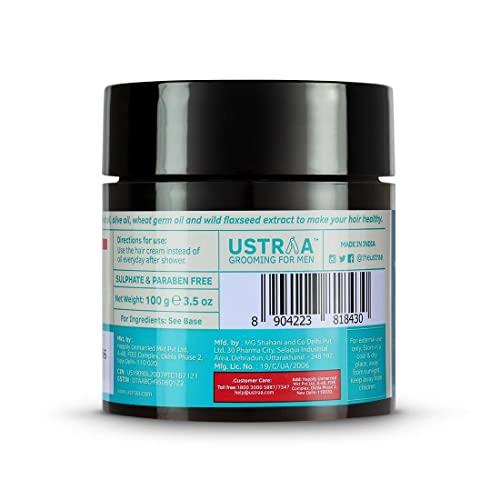 Generic Generic USTRA,A Hair Cream for Men - 100g - For Daily Use with Light Hold- Style & nourishment | Wheat Germ Oil | Wild Flax Seed Extracts | Moisturizes Hair | Non-sticky, Sulphate & Paraben FREE
