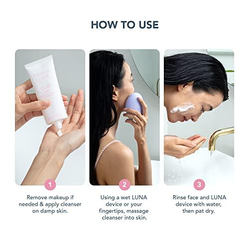 FOREO FOREO LUNA Micro-Foam Face Cleanser 2.0 - Exfoliating Face Wash - Pore Minimizer - All Skin Types Facial Cleanser - Travel Size - Vegan - Facial Skin Care Products with Vitamin E - 0.67oz