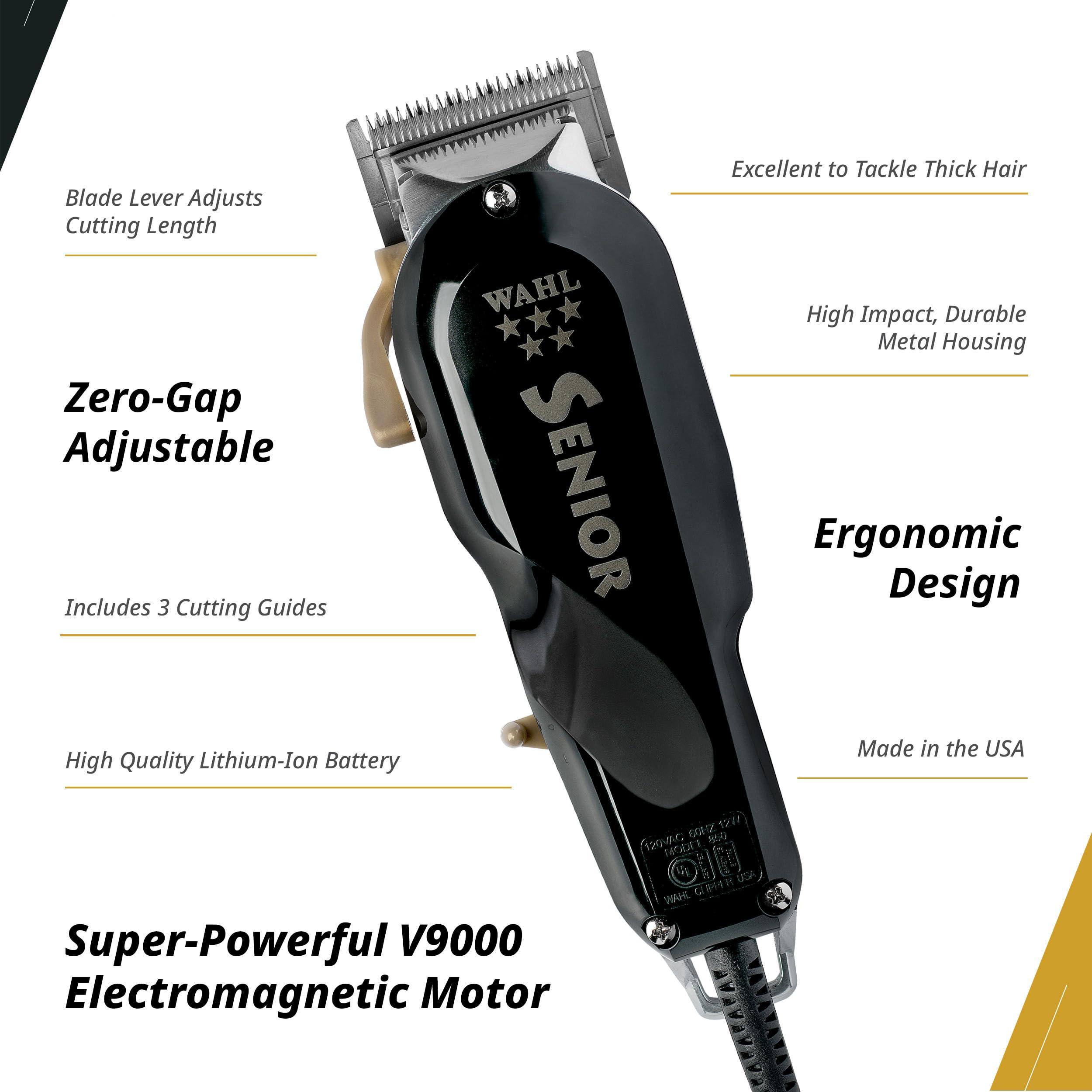 Wahl Professional Wahl Professional 5 Star Senior Clipper Corded Operation Adjustable Taper Lever Includes 3 Guides