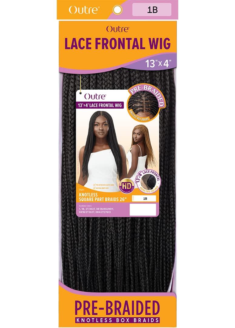 Outre Outre 13x4 Hand Tied Lace Frontal Wig - KNOTLESS SQUARE PART BRAIDS 26" (2T/3027)