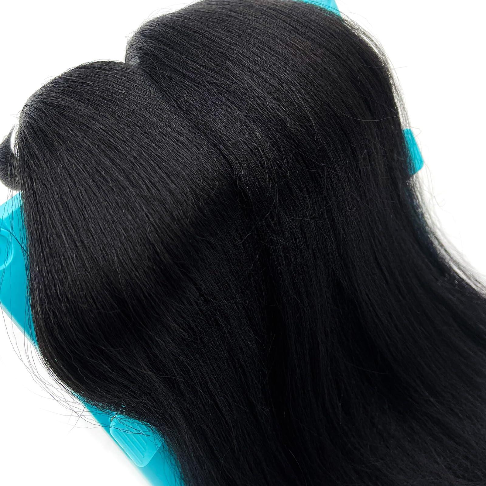 Ai Yuchen Ai Yuchen Short 1b Black Braiding Hair Pre Stretched Kids Braiding Hair Extensions for Braiding Box Braids Knotless Prestretched Braiding Hair 16 Inch